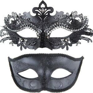 Couple Masquerade Mask Women Men Mardi Gras Halloween Ball Mask
